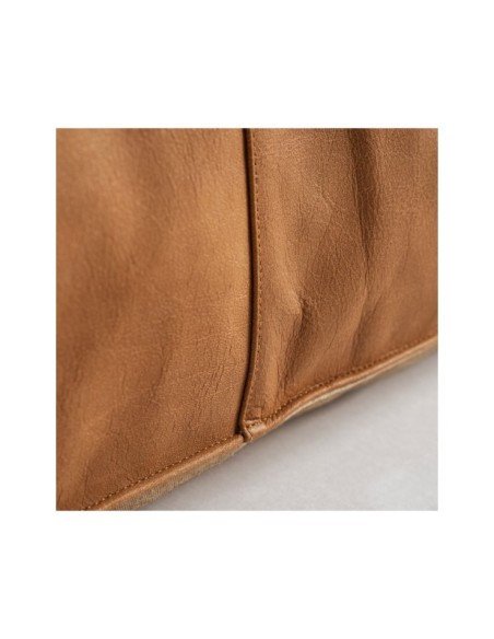 Puff BOUSSAC, Piel / Marrón - Kodu Home Design