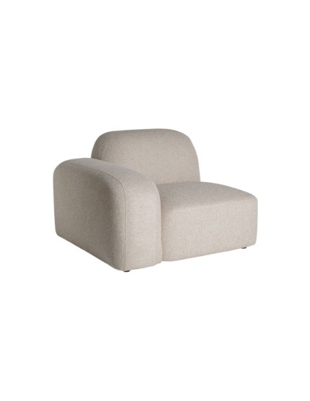 Sofá Esquinero CEYRAT Módulo Derecho, Poliéster / Crema, Marrón - Kodu Home Design