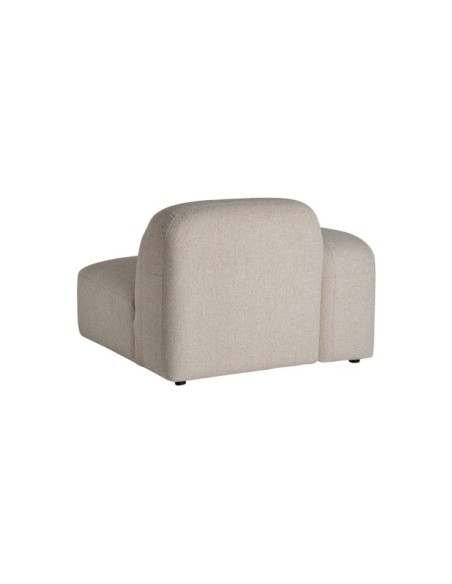 Sofá Esquinero CEYRAT Módulo Derecho, Poliéster / Crema, Marrón - Kodu Home Design