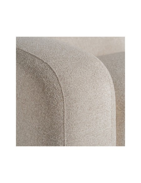 Sofá Esquinero CEYRAT Módulo Derecho, Poliéster / Crema, Marrón - Kodu Home Design