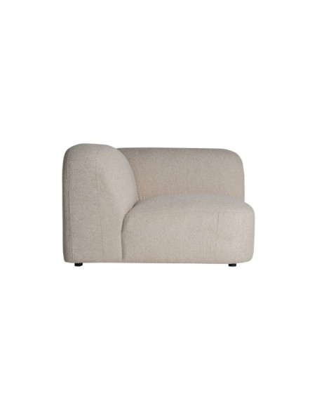 Sofá Esquinero CEYRAT Módulo Central, Poliéster / Crema, Marrón - Kodu Home Design
