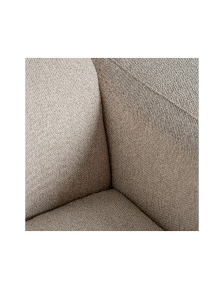 Sofá Esquinero CEYRAT Módulo Izquierdo, Poliéster / Crema, Marrón - Kodu Home Design