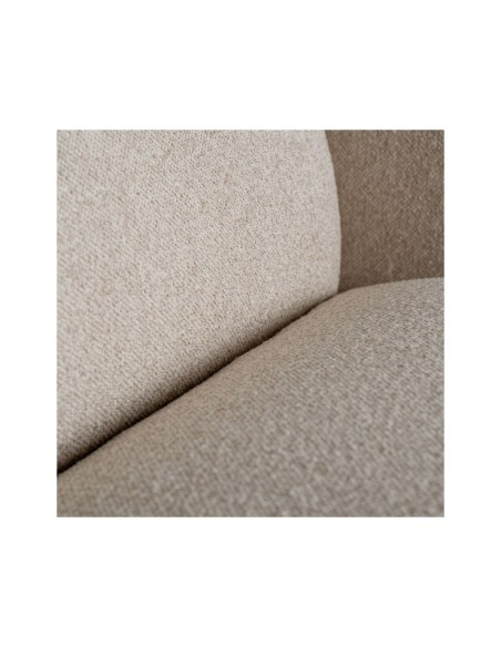 Sofá Esquinero CEYRAT Módulo Izquierdo, Poliéster / Crema, Marrón - Kodu Home Design