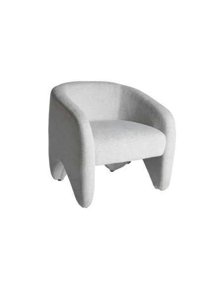 Sillón STADEN, Poliéster / Blanco Roto, Blanco - Kodu Home Design
