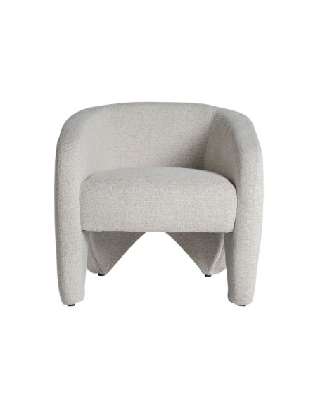 Sillón STADEN, Poliéster / Blanco Roto, Blanco - Kodu Home Design