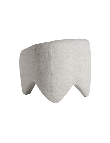 Sillón STADEN, Poliéster / Blanco Roto, Blanco - Kodu Home Design