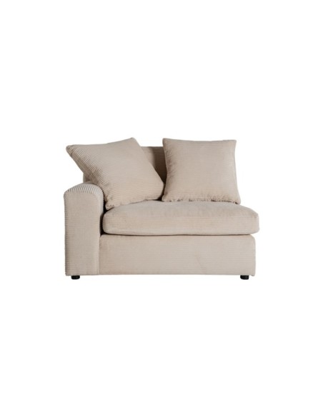 Módulo Sofá Esquinero KLERKEN, Poliéster / Crema, Marrón - Kodu Home Design