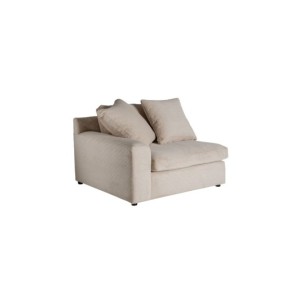 Módulo Sofá Esquinero KLERKEN, Poliéster / Crema, Marrón... 2