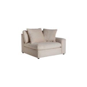 Módulo Sofá Esquinero KLERKEN, Poliéster / Crema, Marrón... 2