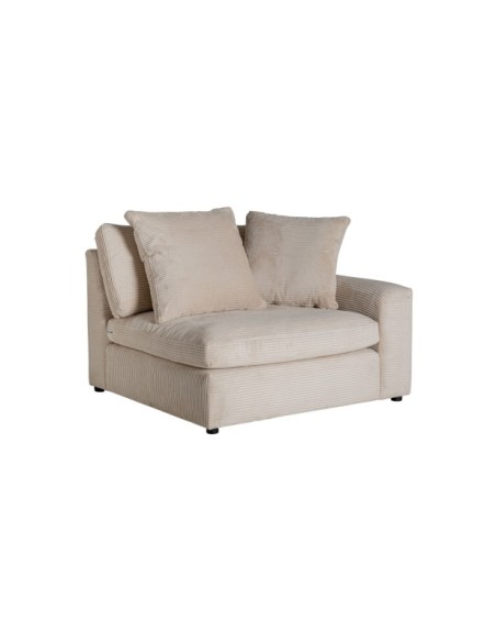 Módulo Sofá Esquinero KLERKEN, Poliéster / Crema, Marrón - Kodu Home Design