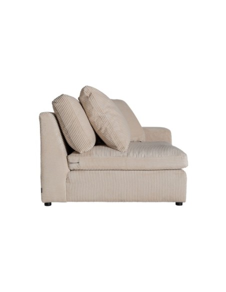 Módulo Sofá Esquinero KLERKEN, Poliéster / Crema, Marrón - Kodu Home Design