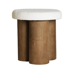 Reposapiés HOEK, DM / Marrón, Blanco - Kodu Home Design