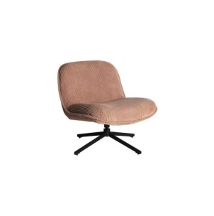 Sillón Giratorio GIGNAC, Textil / Terracota, Negro - Kodu...