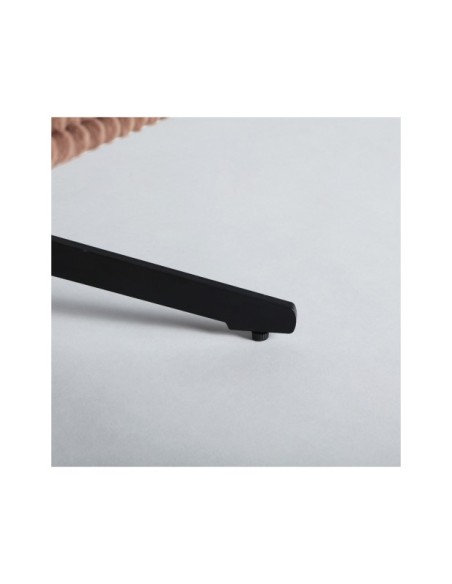 Sillón Giratorio GIGNAC, Textil / Terracota, Negro - Kodu Home Design