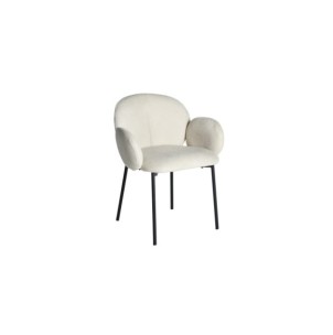 Silla BURGNAC, Poliéster / Crema, Negro - Kodu Home Design