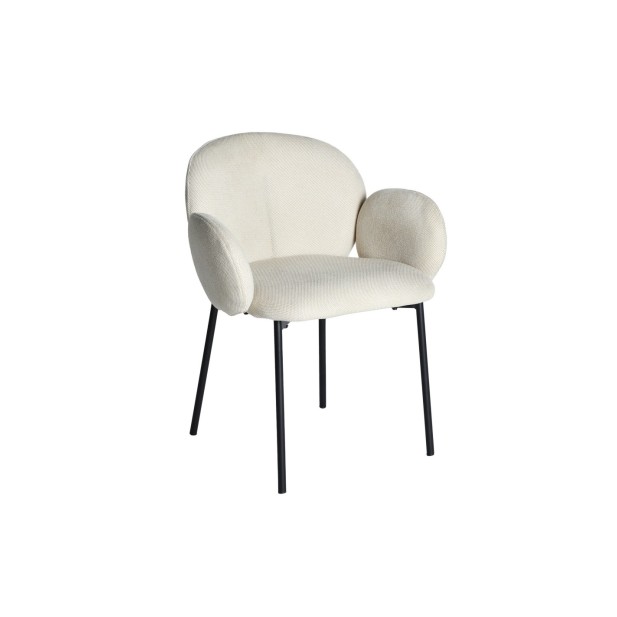 Silla BURGNAC, Poliéster / Crema,...