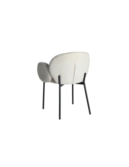 Silla BURGNAC, Poliéster / Crema, Negro - Kodu Home Design