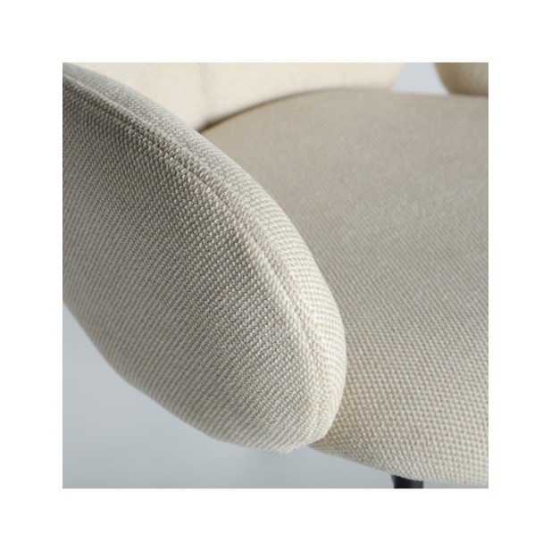 Silla BURGNAC, Poliéster / Crema,...