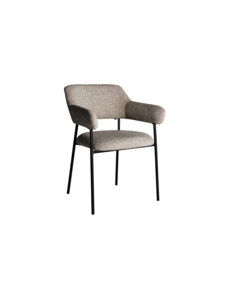 Silla SARZAY, Poliéster / Marrón, Negro - Kodu Home Design