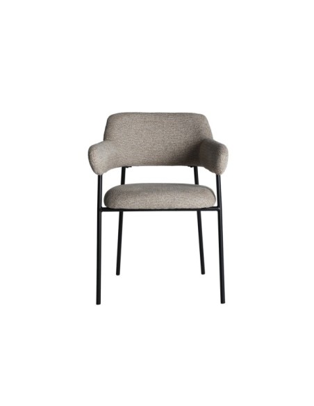Silla SARZAY, Poliéster / Marrón, Negro - Kodu Home Design