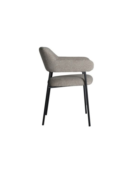 Silla SARZAY, Poliéster / Marrón, Negro - Kodu Home Design