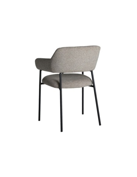 Silla SARZAY, Poliéster / Marrón, Negro - Kodu Home Design