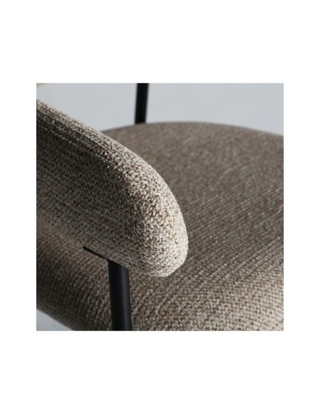 Silla SARZAY, Poliéster / Marrón, Negro - Kodu Home Design