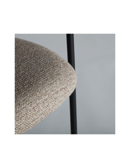 Silla SARZAY, Poliéster / Marrón, Negro - Kodu Home Design