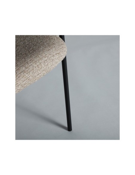 Silla SARZAY, Poliéster / Marrón, Negro - Kodu Home Design