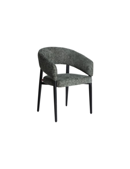 Silla BRUGES, Hierro / Negro, Gris - Kodu Home Design