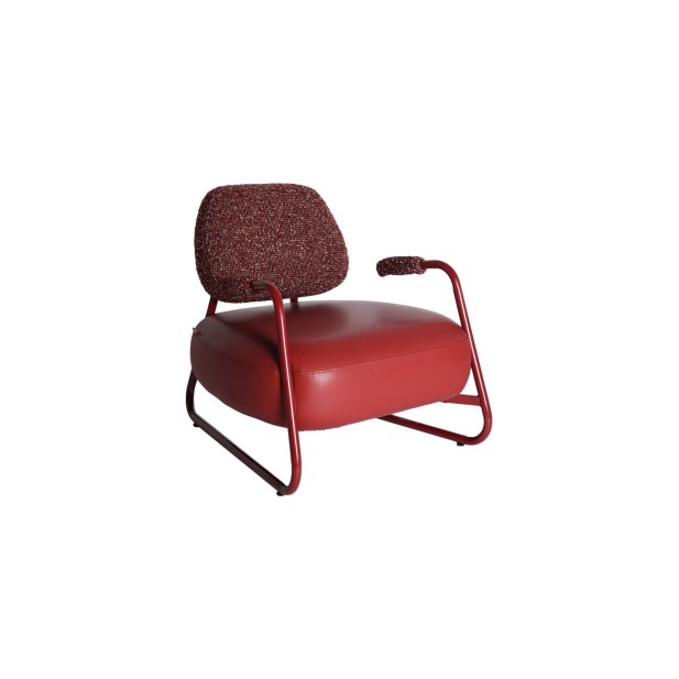 Sillón TANKAH, Hierro / Rojo - Kodu...