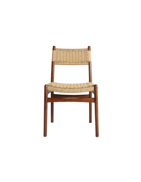 Silla WHEL, Madera / Marrón, Beige - Kodu Home Design