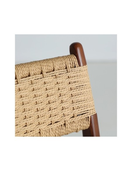 Silla WHEL, Madera / Marrón, Beige - Kodu Home Design