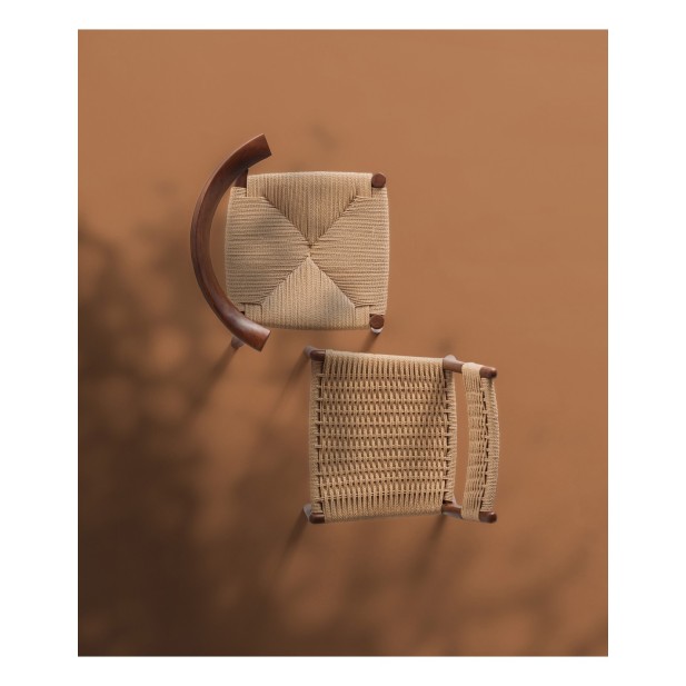 Silla WHEL, Madera / Marrón, Beige -...