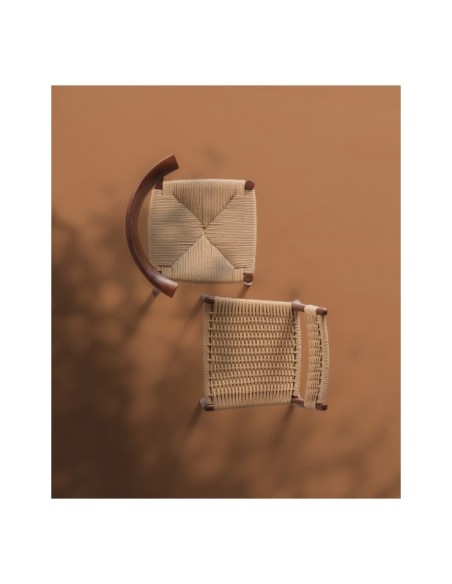 Silla WHEL, Madera / Marrón, Beige - Kodu Home Design