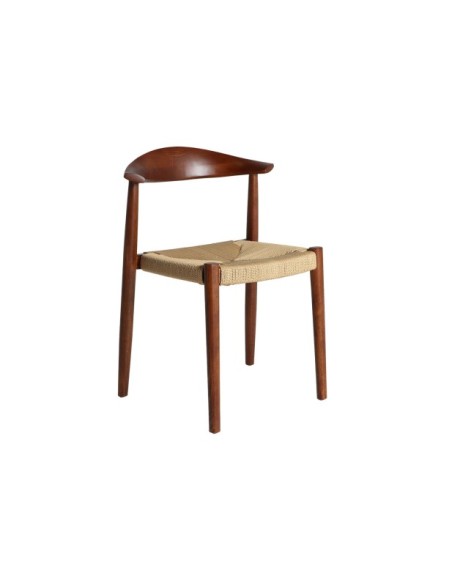 Silla ZELHEM, Madera / Marrón, Beige - Kodu Home Design