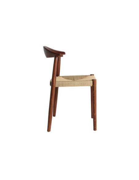 Silla ZELHEM, Madera / Marrón, Beige - Kodu Home Design