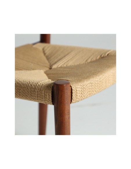 Silla ZELHEM, Madera / Marrón, Beige - Kodu Home Design