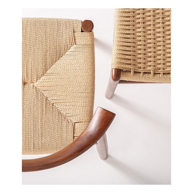 Silla ZELHEM, Madera / Marrón, Beige...