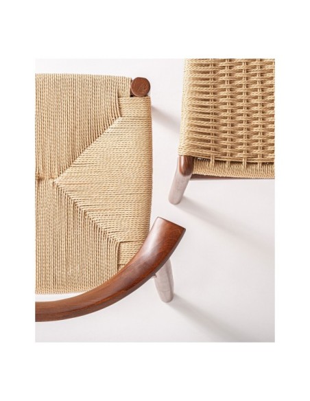 Silla ZELHEM, Madera / Marrón, Beige - Kodu Home Design