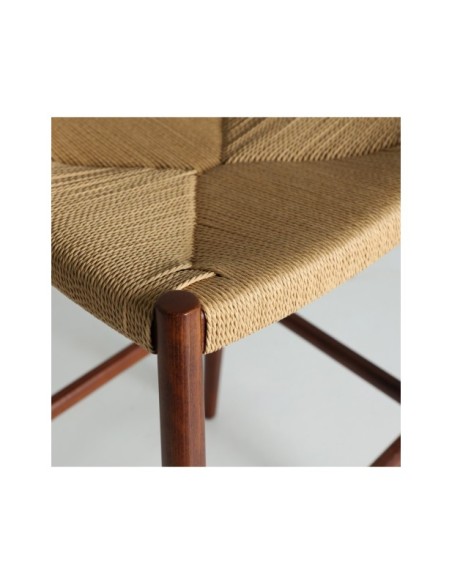 Taburete Alto ZELHEM 76 cm, Madera / Marrón, Beige - Kodu Home Design