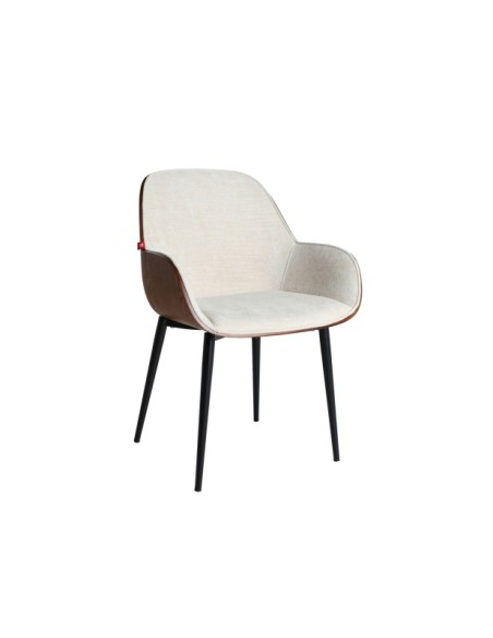 Silla BEESD, Madera Contrachapada / Marrón, Blanco, Negro - Kodu Home Design