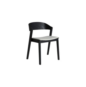 Silla BORKEN, Madera / Negro, Gris - Kodu Home Design