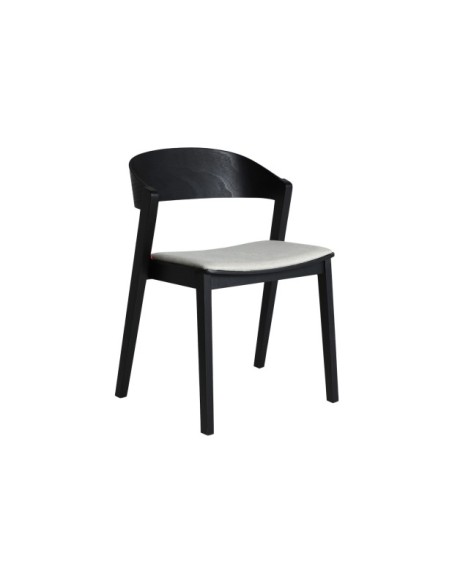Silla BORKEN, Madera / Negro, Gris - Kodu Home Design