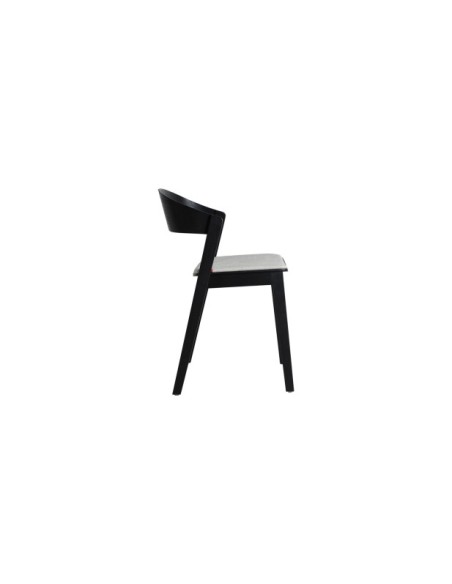 Silla BORKEN, Madera / Negro, Gris - Kodu Home Design