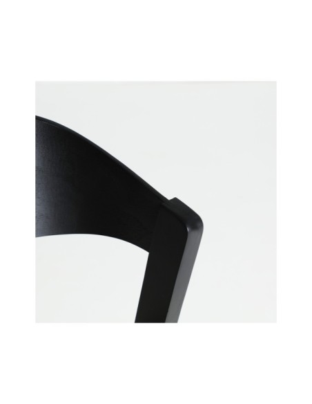 Silla BORKEN, Madera / Negro, Gris - Kodu Home Design