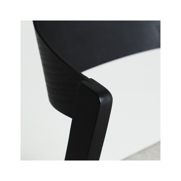 Silla BORKEN, Madera / Negro, Gris -...