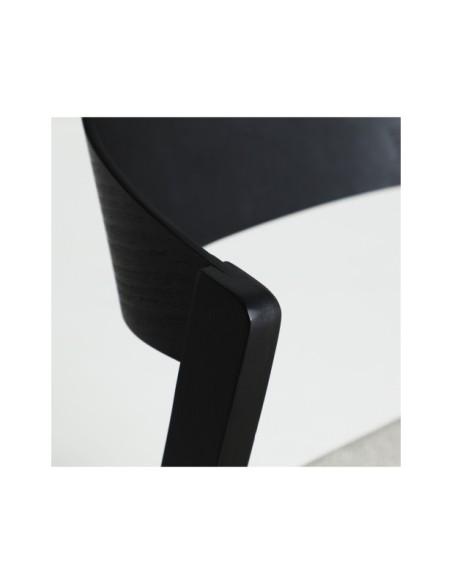 Silla BORKEN, Madera / Negro, Gris - Kodu Home Design