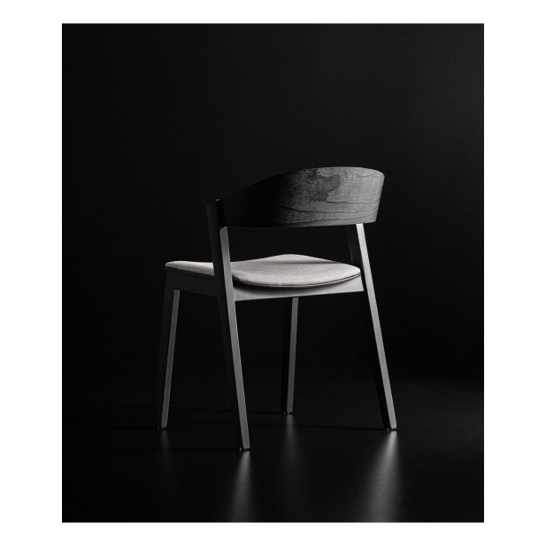 Silla BORKEN, Madera / Negro, Gris -...