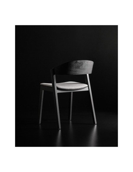 Silla BORKEN, Madera / Negro, Gris - Kodu Home Design